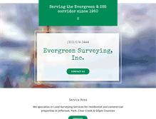 Tablet Screenshot of evergreensurveying.com